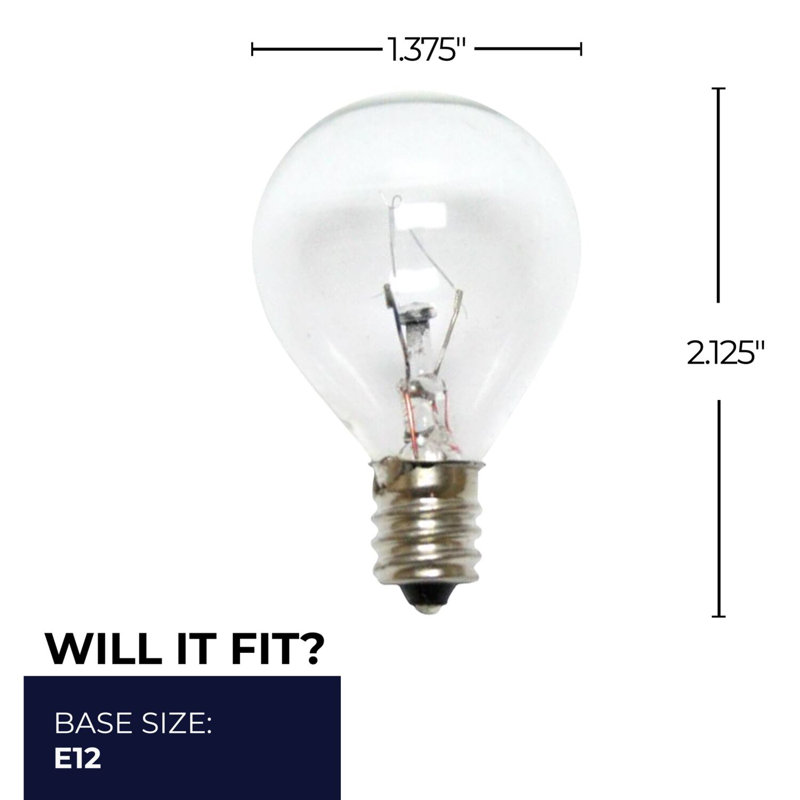 25 Watt, G11 Xenon/Krypton Dimmable Light Bulb, (2700K) E12/Candelabra Base