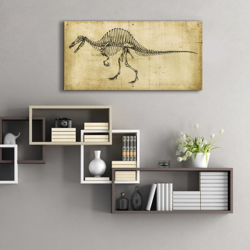 «Spinosaurus Study» par Ethan Harper, art mural en verre acrylique, H 24 po x l 48 po x P 0,12 po