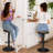 Jaina 15.2" W Solid Wood Swivel Adjustable Height Bar Stool-731064501-731064506
