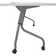 Rectangle 2 Person Flip Top Modular Training Table with Casters and Modesty Panel