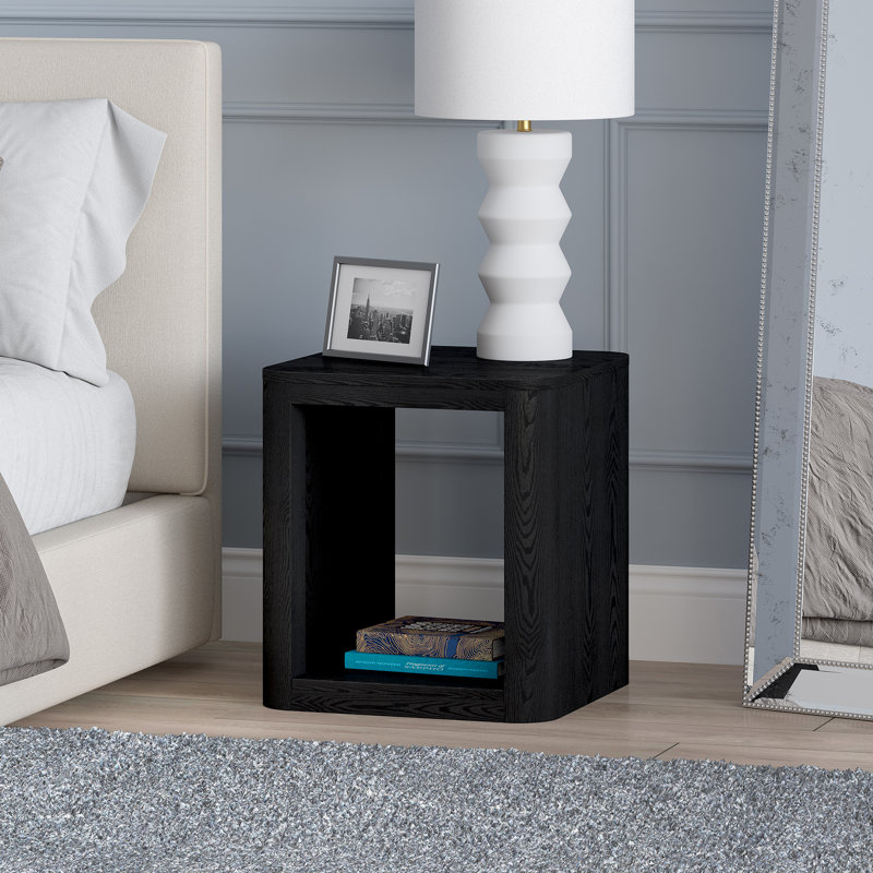 Amariauna Floor Shelf End Table, Black