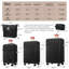 Ensemble de bagages 5 pièces avec demi-ouverture, ensemble de valise de transport rigide avec double roue pivotante, bagage de voyage léger avec port USB, serrures TSA-126941507