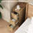Arched Fluted Design Side Table Set of 2, End Table with 3 Drawers Nightstands-1403600879-1403600876