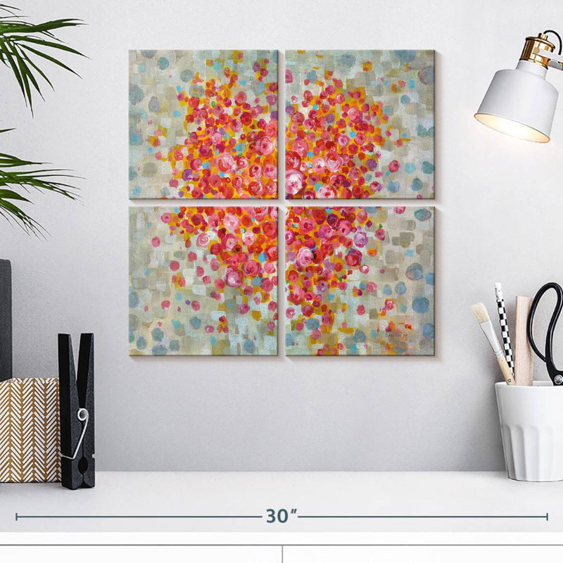 Circle Of Hearts, H 18 po x l 18 po