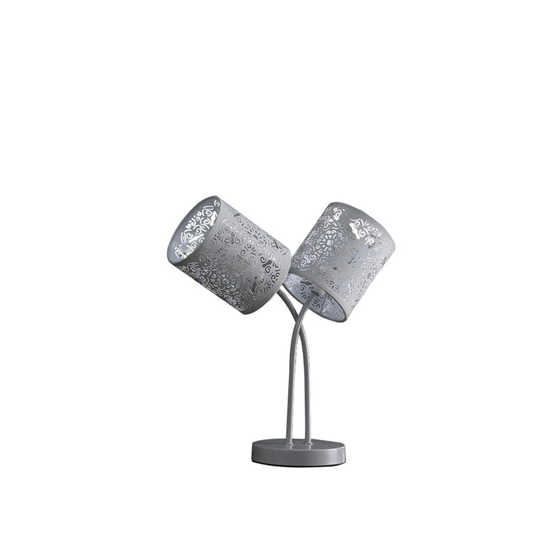 Lampe de table 17 po Deontre, gris