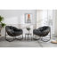 Fauteuil inclinable gris avec chaise berçante