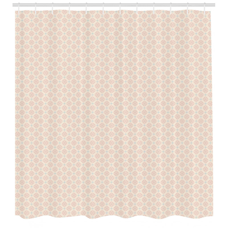 Ensemble de rideau de douche Shabby Flora + crochets, H 70 po x l 69 po