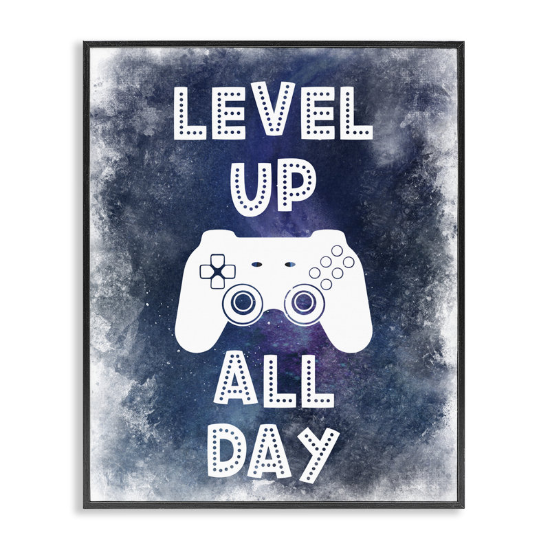 Giclée encadrée «Level Up All Day Splash», conception par Marcus Prime, Giclée encadrée noir minuit, H 30 po x l 24 po