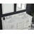61 Inch Carrara White Quartz Vanity Top With Double Sinks & Backsplash-119457681