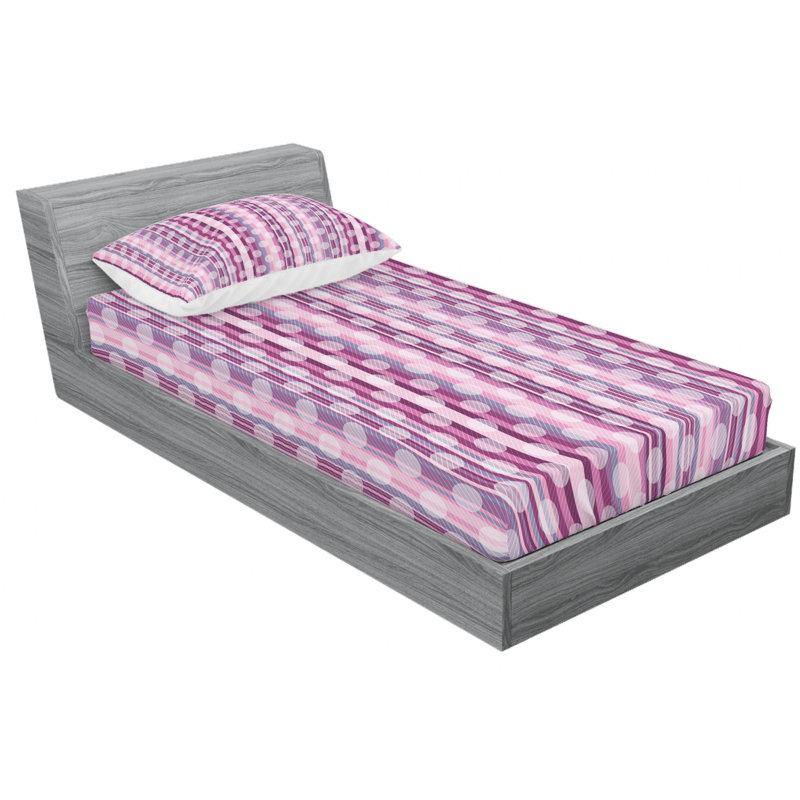Microfiber Striped Sheet Set, Twin XL Sheet Set with Fitted Sheet