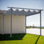 Pergola rétractable en acier de 11,5 pi x 11,5 pi avec auvent de protection contre les rayons UV, parfaite pour les terrasses et les barbecues