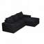 Luxurious Corduroy Sofa with Double Cushion and Neck Pillow Support No Installation Required-1826360237