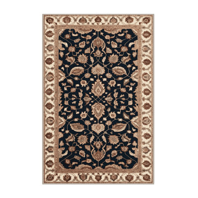 Machine Washable Persian Brown Area Rug