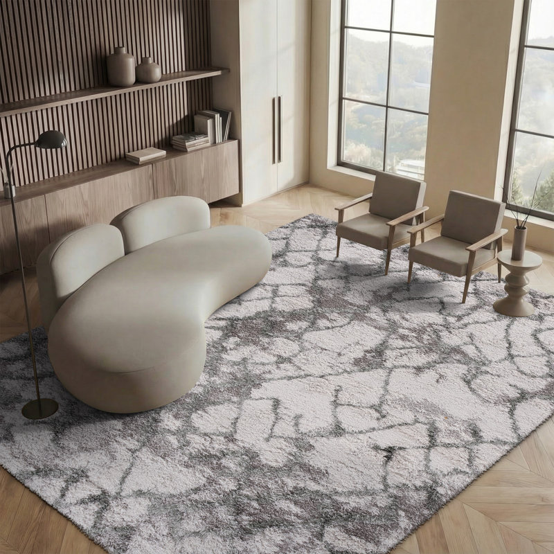 Tapis à poils longs Adlea, Rectangle 8 pi x 10 pi