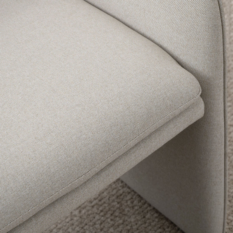 Chaise d'appoint rembourrée et imperméable en tissu, Beige
