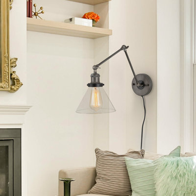 Gaidouras Plug-in Swing Arm Sconce