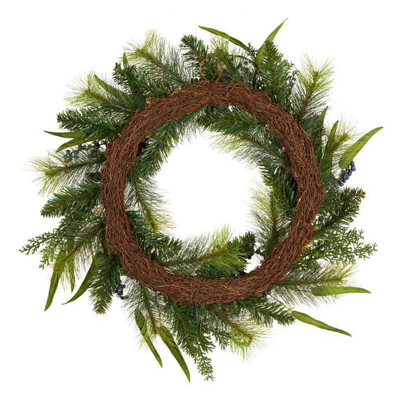24in. Blueberry Fields Wreath