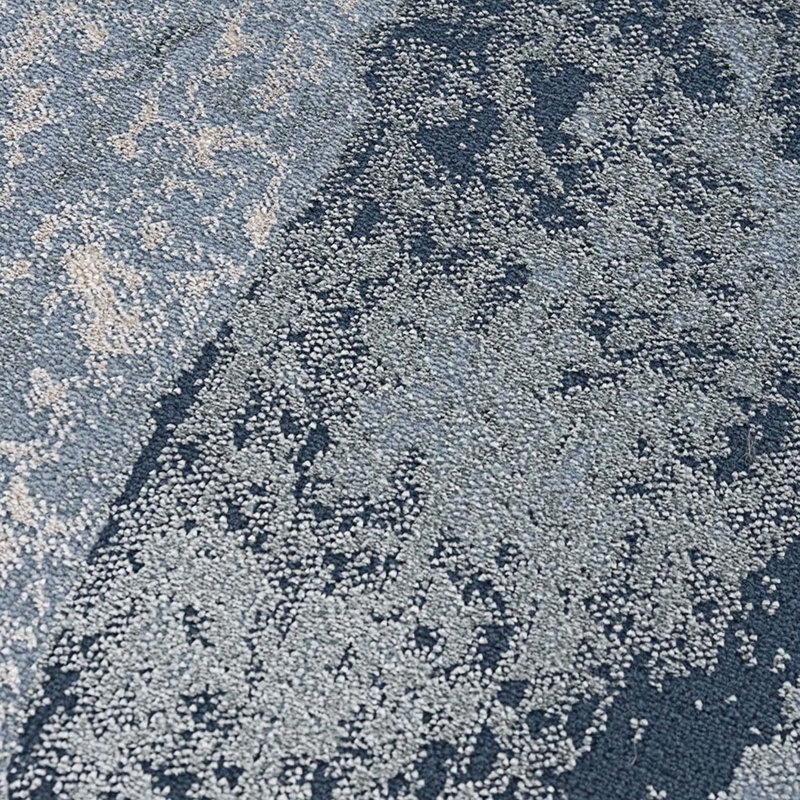 Tapis abstrait à vagues abstraites, Rectangle 5 pi 3 po x 7 pi