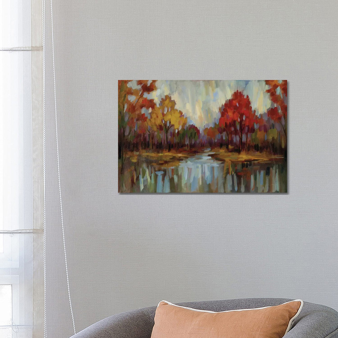 Herbst-Aquarelle von Silvia Vassileva - Galerie-verpackte Leinwand Giclée auf Leinwand