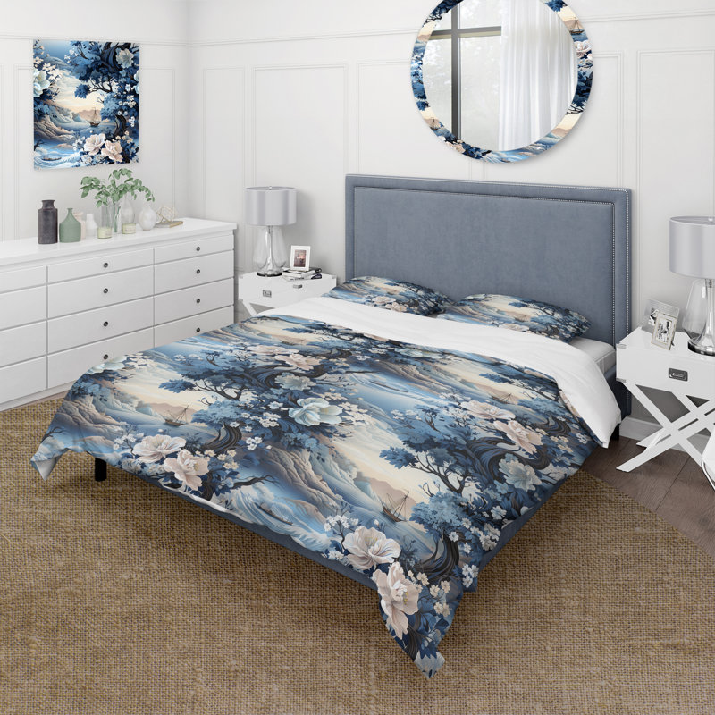 Literie Kabao, Housse de couette pour grand lit et 2 taies décor