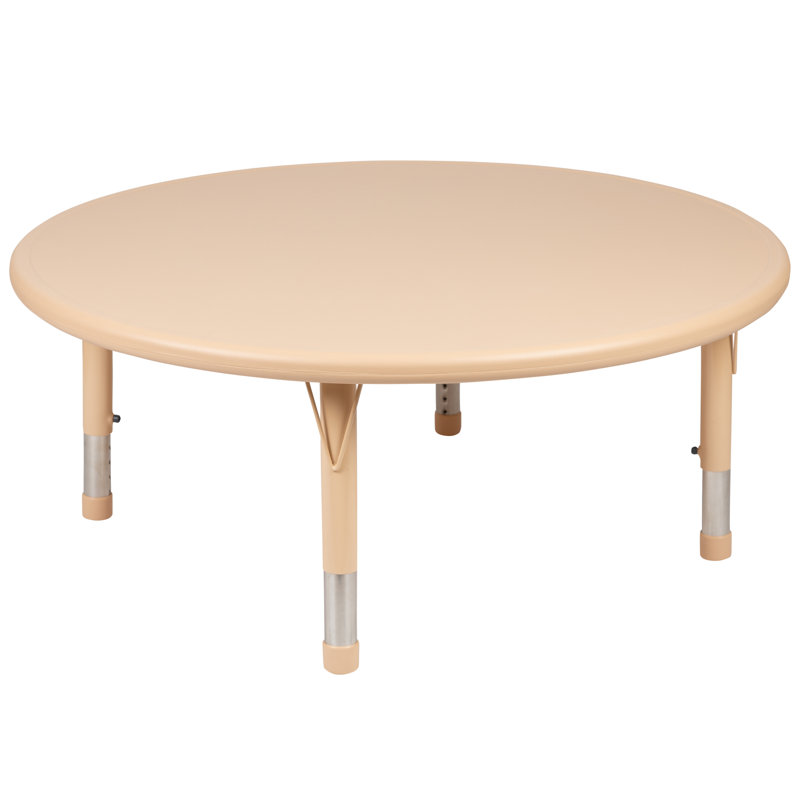 Table d'activité 45 po Goddard, L 45 po x P 45 po x H 14,5 po à 23,75 po, Naturel