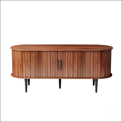 Modern TV Console Table With Storage Compartment And Sliding Door, Ideal Gaming Entertainment Center For Living Room, Bedroom, Or Office