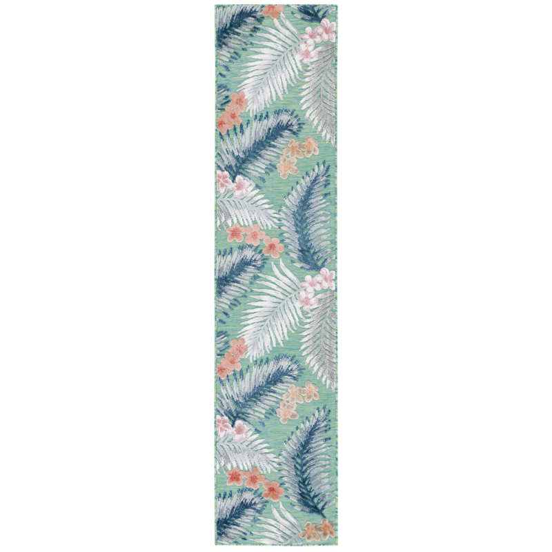 Tapis floral Soper Performance, Tapis de couloir 2 pi x 6 pi 7 po