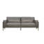Canapé en cuir gris anthracite