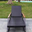 Chaise longue d'extérieur réglable avec structure en métal et table d'extérieur