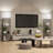 4 Tier Shelf Floor Lamp with Large Size, Floor Lamp with Shelves with 3 Color Temperature, Modern Wood Storage Disaplay Standing Lamp with Linen Shade for Living Room, Bedroom, Office(Black)
