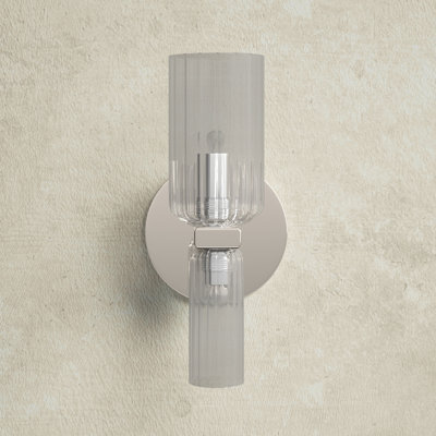 2 Light Glass Dimmable Candle Wall Light