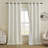 Leming 100% Waterproof and Blackout Solid Color Polyester Linen Textured Grommets Curtains Panel(Set of 2)-101068524-99481471