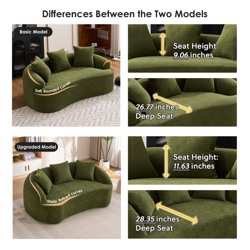 Causeuse Curve, Green
