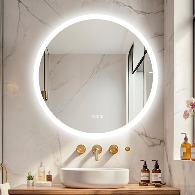 Deovion Round LED Mirror with Bluetooth