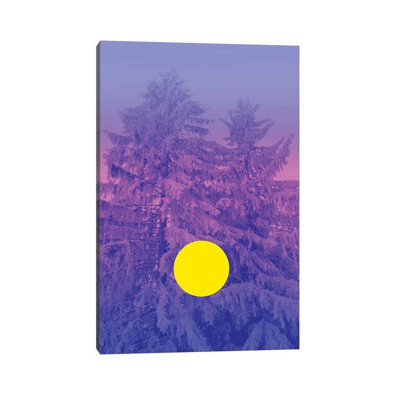 Winter's Delight With Fir Trees by Beli - Wrapped Canvas Print, 66.04 cm H x 45.72 cm W x 1.91 cm D