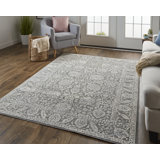 Lillie-Anna Oriental Power Loom Bone White Area Rug