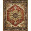 Hand Knotted Wool Area Rug in Rust