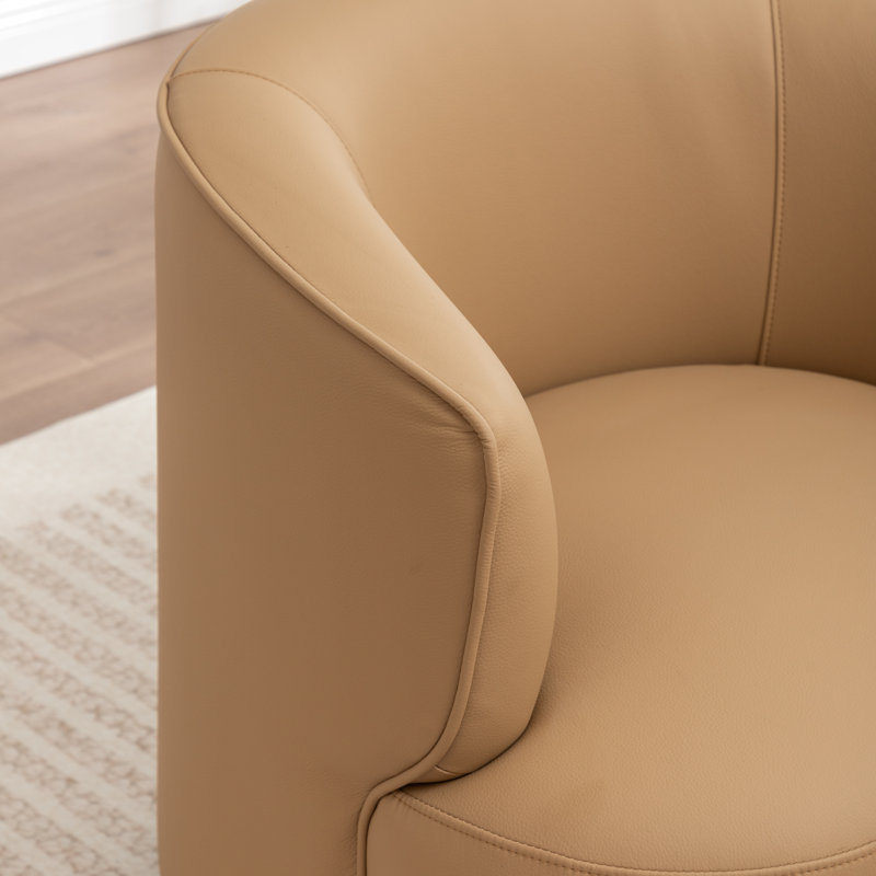 Fauteuil demi-tonneau pivotant de 32 po Tybias, Khaki