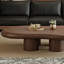 Table basse en noyer massif et bois manufacturé