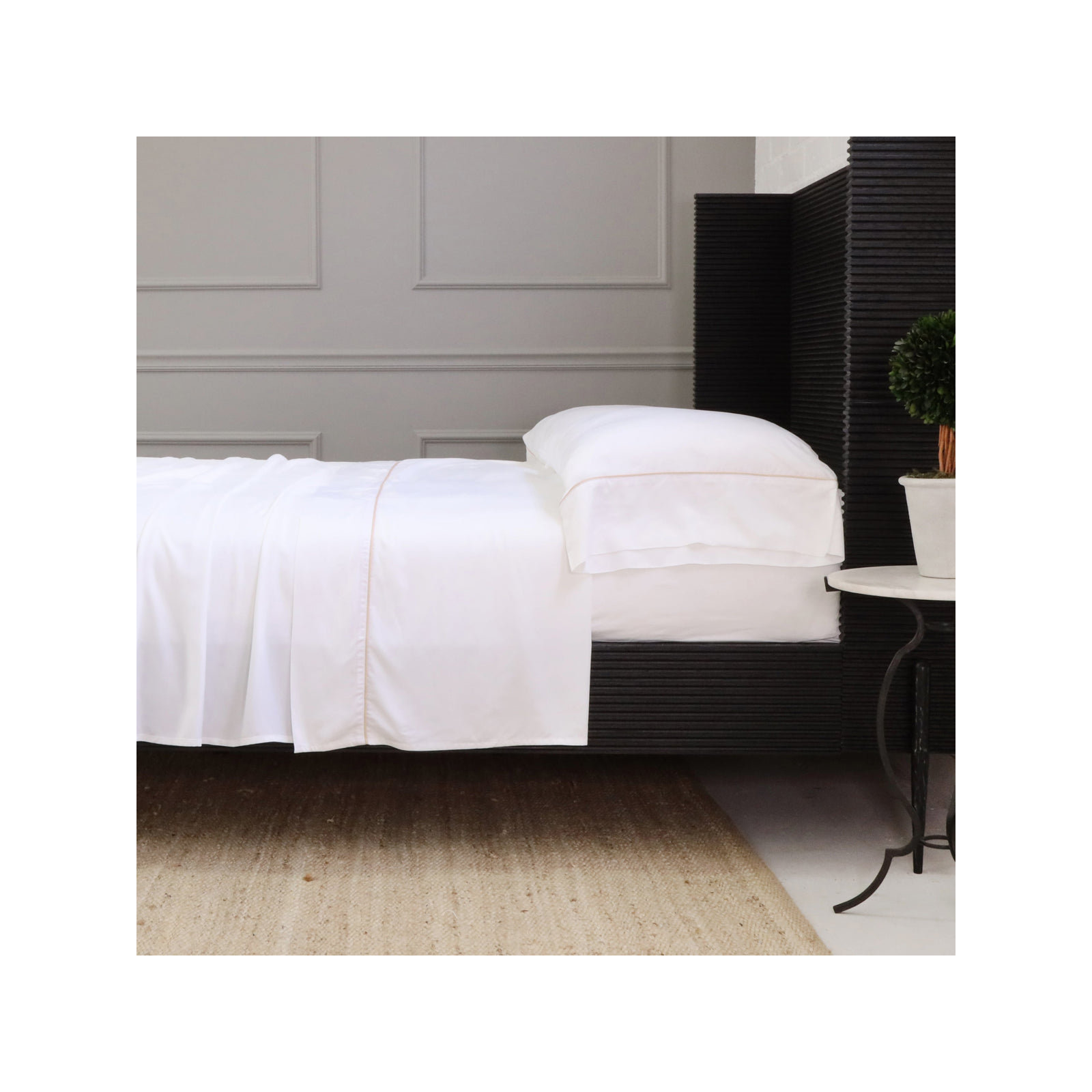 Sheena Rayon From Bamboo Machine Woven - Set of 2, Standard, White/Sand