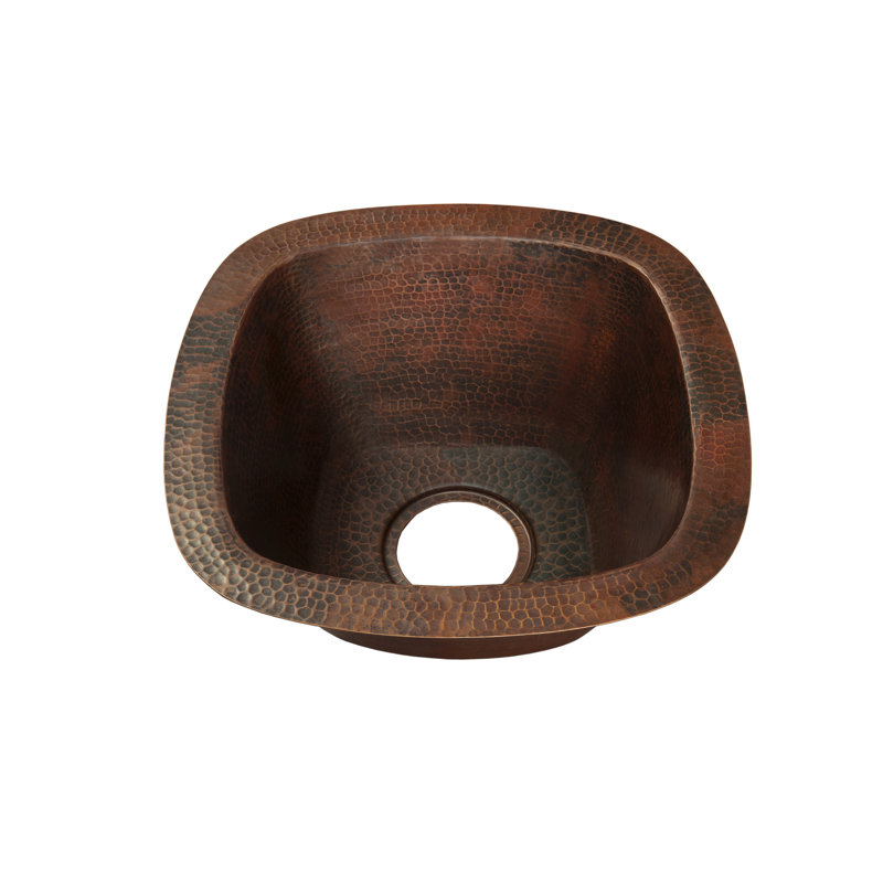 15'' L Drop-In Single Bowl Copper Kitchen Sink