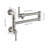 Brass Wall Mounted Pot Filler Faucet - Modern, Two-Attachment, Swing Arm Foldable, Brushed Nickel, Drip-, Serene Water Modern Brass, Two Handles, Folding Arm, Corrosion, Waterfall-1218426483