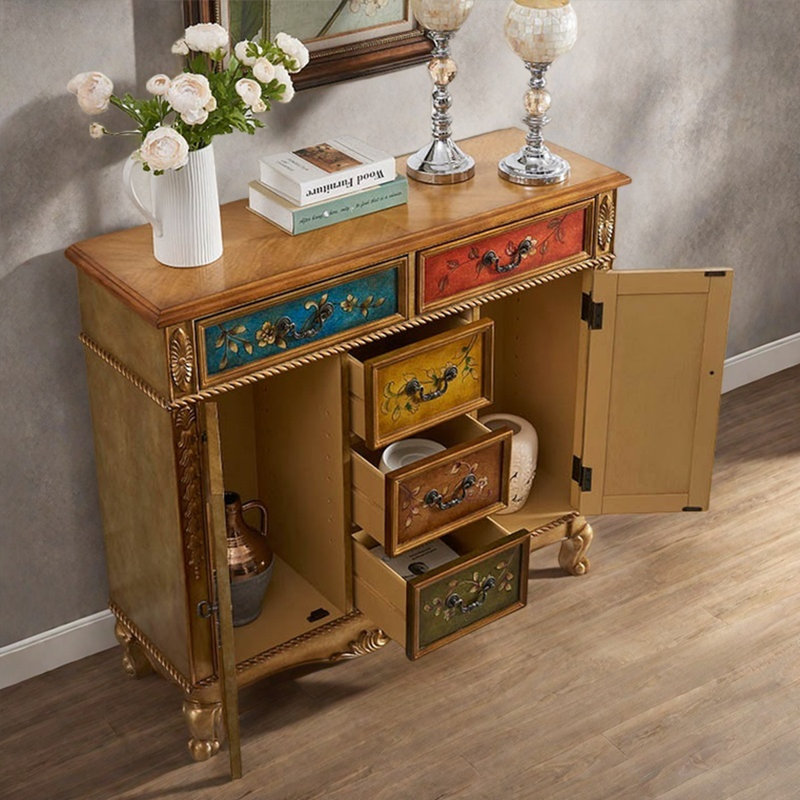 5-Drawer 2-Door Storage Cabinet