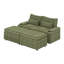 Canapé modulaire à assise profonde avec rangement pour accoudoirs et porte-gobelet-118318287
