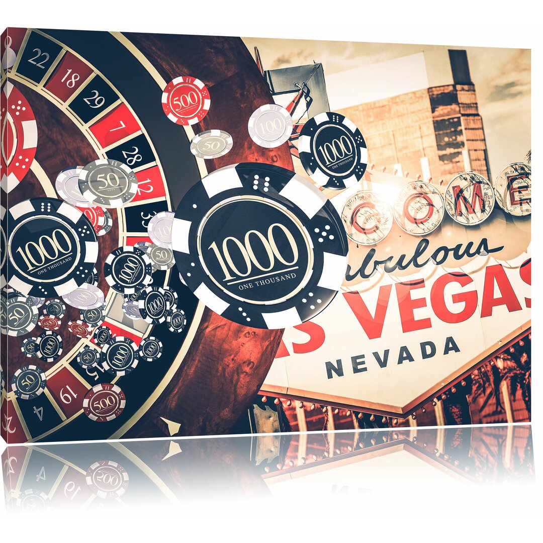 Leinwandbild Las Vegas Casino Roulette