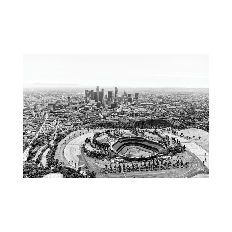 Black California Series - L.A Cityscape 1 Piece Wrapped Canvas Wall Art, 66.04 cm H x 45.72 cm W x 3.175 cm D
