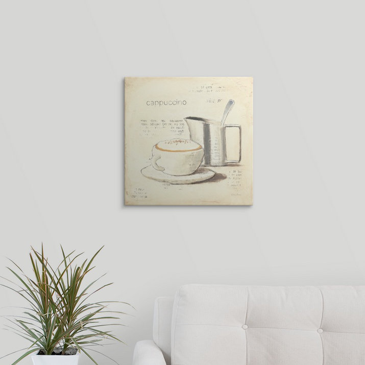 « iv » par emily adams, impression Parisian Coffee, H 35 po x l 35 po x P 1,5 po, Toile