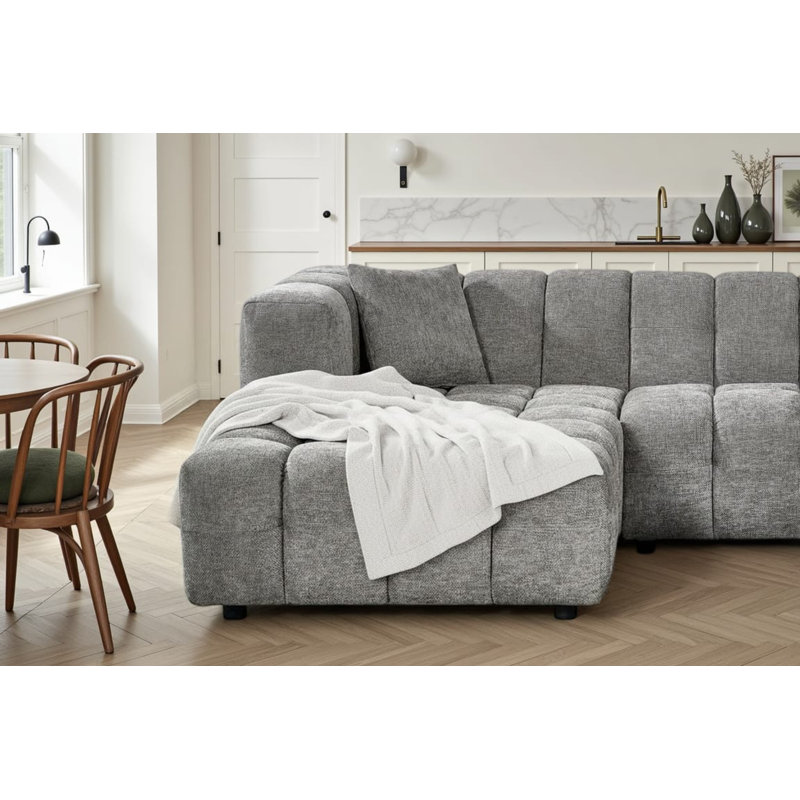 5 Seater Corner Sofa , Left Hand Facing, Grey
