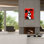 «Dog on Red» par Irena Orlov, art mural sur toile