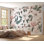 Adhésif mural pelez et collez - magnolia aquarelle